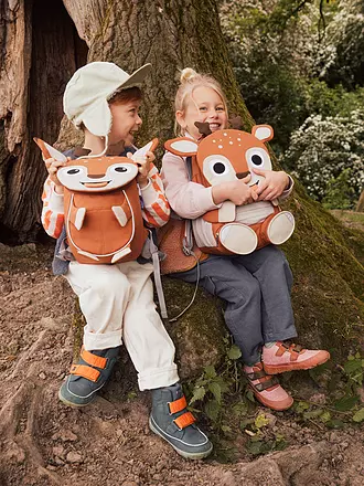 AFFENZAHN | Kinder Barfußschuhe - Übergangsschuhe KNIT HAPPY Tukan | orange