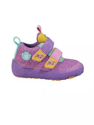 AFFENZAHN | Kinder Barfußschuhe - Übergangsschuhe KNIT HAPPY Vogel | lila