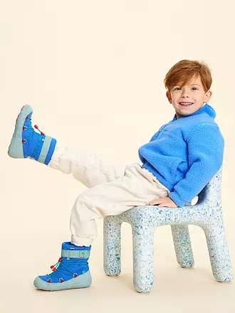 AFFENZAHN | Kinder Winterstiefel  VEGAN SNOWY Hai | blau