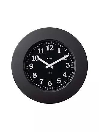 ALESSI | Wanduhr MOMENTO 40cm Schwarz | schwarz