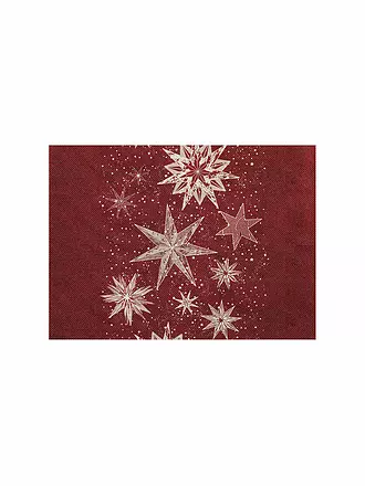 APELT | Tischset CHRISTMAS GLAM 35x48cm Ecru | dunkelrot