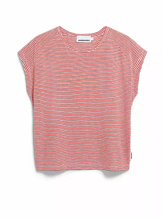 ARMEDANGELS | T-Shirt ONELIAA LOVELY STRIPES | rot