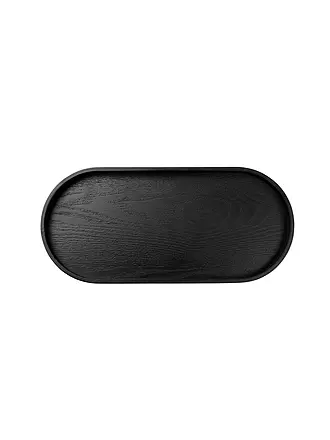 ASA SELECTION | Holztablett oval 35,5x16,5cm Schwarz | schwarz