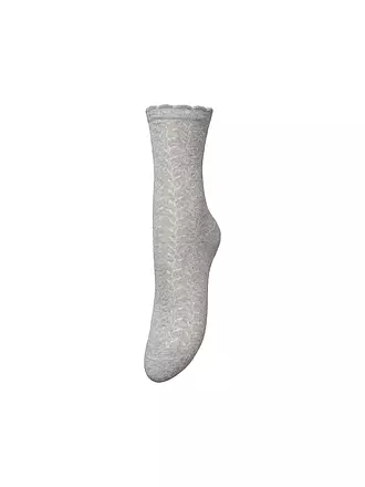 BECKSÖNDERGAARD | Damen Socken LEOFA Light Grey Melange  | schwarz