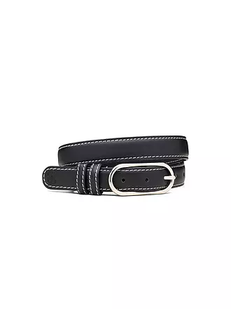 BECKSÖNDERGAARD | Ledergürtel GLOSSY NOLA LEATHER BELT Black | dunkelrot