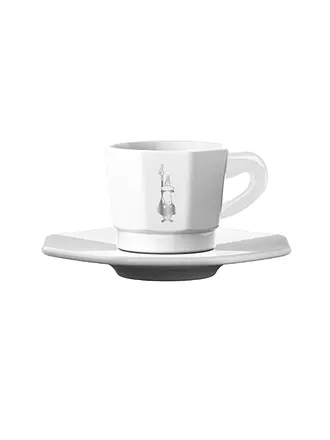 BIALETTI | Espresso Tassen 4er Set Schwarz/Kupfer | weiss