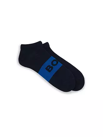 BOSS | Sneaker Socken 2er Pkg black | dunkelblau