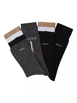 BOSS | Socken 4er Pkg. black | schwarz