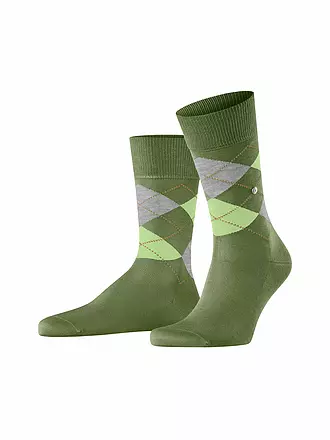 BURLINGTON |  Herren Socken MANCHESTER dark rock | olive