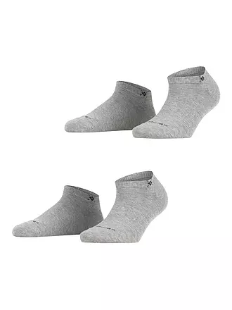 BURLINGTON | Damen Sneaker-Socken 2er Pkg. EVERYDAY 36-41 black | hellgrau