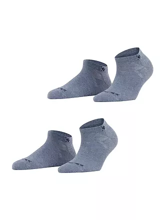 BURLINGTON | Damen Sneaker-Socken 2er Pkg. EVERYDAY 36-41 light blue | blau