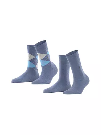 BURLINGTON | Damen Socken EVERYDAY 2-er Pkg 36-41 denim mel | blau