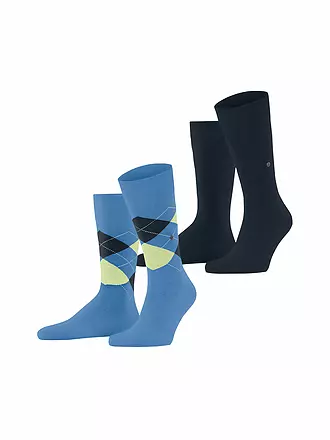 BURLINGTON | Herren Socken EVERYDAY 2-er Pkg. 40-46 anthracite mel. | blau