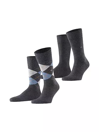 BURLINGTON | Herren Socken EVERYDAY 2-er Pkg. 40-46 marina | grau