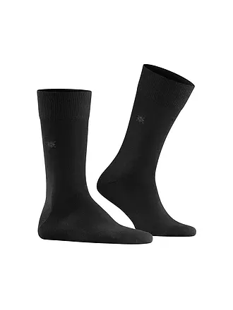 BURLINGTON | Herren Socken LEEDS asphalt mel | schwarz