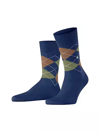 BURLINGTON | Herren Socken MANCHESTER leaf | blau