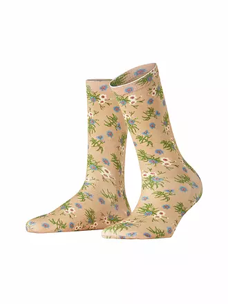 BURLINGTON | Socken FLORAL ROMANCE 36-41 light blue | beige