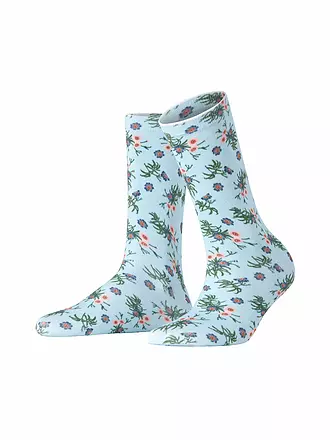 BURLINGTON | Socken FLORAL ROMANCE 36-41 light blue | beige