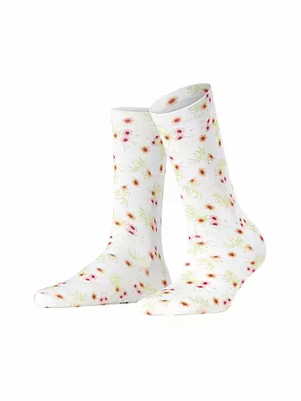 BURLINGTON | Socken FLORAL ROMANCE 36-41 powder pink | weiss