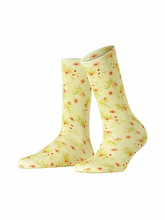 BURLINGTON | Socken FLORAL ROMANCE 36-41 powder pink | hellgrün