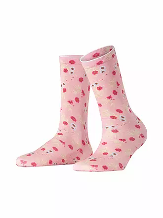 BURLINGTON | Socken FLORAL ROMANCE 36-41 powder pink | hellgrün