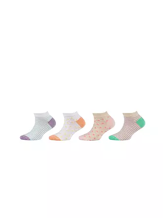 CAMANO | Mädchen Sneaker Socken 4er Pkg  offwhite melange | creme