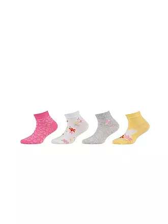 CAMANO | Mädchen Sneaker Socken 4er Pkg white mix | bunt