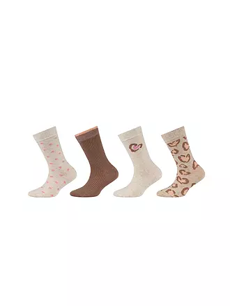 CAMANO | Mädchen Socken 4er Pkg. offwhite melange | bunt