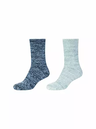 CAMANO | Socken 2er Pkg. black mix | hellblau