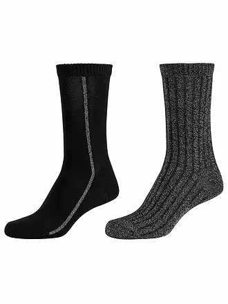 CAMANO | Socken 2er Pkg. black | schwarz