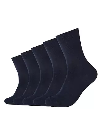 CAMANO | Socken BASIC 5-er Pkg anthracite melange | blau