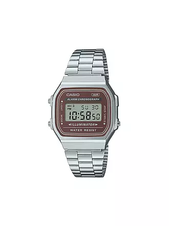 CASIO | Uhr VINTAGE silber braun A168WA-5AYES | silber