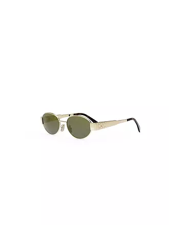 CELINE | Metal Triomphe goldene ovale Sonnenbrille | silber