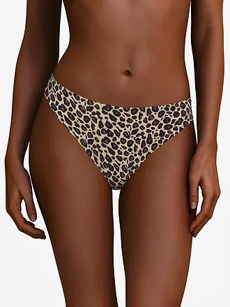 CHANTELLE | String SOFT STRETCH light snake print | braun