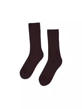 COLORFUL STANDARD | Socken MERINO WOOL 41-46 lava grey | rot