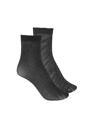 COMMA | Socken 2er Pkg. white | schwarz