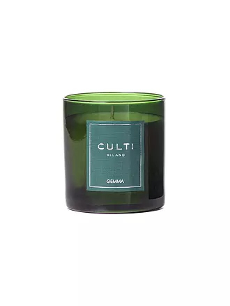 CULTI | Weihnachtskerze 270g klein GEMMA Grün | dunkelrot