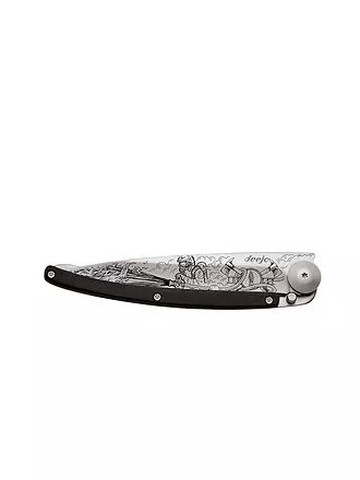 DEEJO | Taschenmesser Wacholderholz Titan LATINO SKULL 37G | silber