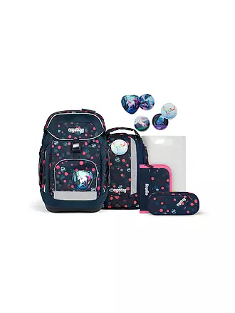 ERGOBAG | Schultaschen Set 6tlg MAXI Reflex Glow - PhantBärsiewelt | dunkelblau