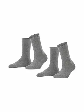 FALKE | Happy  Socken 2er Pkg barolo | grau