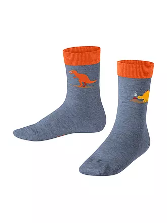 FALKE | Jungen Socken DINOSAURS light jeans | grau