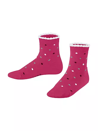 FALKE | Kinder Socken MULTIDOT fuchsia | weiss