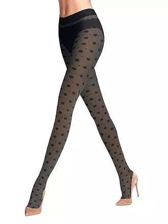 FALKE | Modestrumpfhose SNOW DOT black | beige