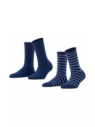 FALKE | Sneakersocken Happy Stripe 2er Pkg light greymel. | blau