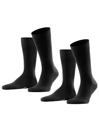 FALKE | Socken 2-er Pkg "Happy" (black) | 