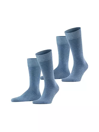 FALKE | Socken 2er Pkg HAPPY dark brown | blau