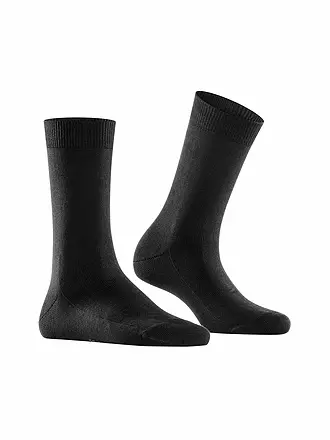 FALKE | Socken Family anthra.mel | schwarz