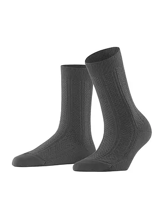 FALKE | Socken NEEDLEPOINT black | grau