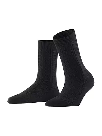 FALKE | Socken NEEDLEPOINT dark rock | schwarz