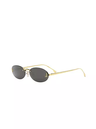 FENDI | FENDI First Crystal goldene ovale Sonnenbrille | 